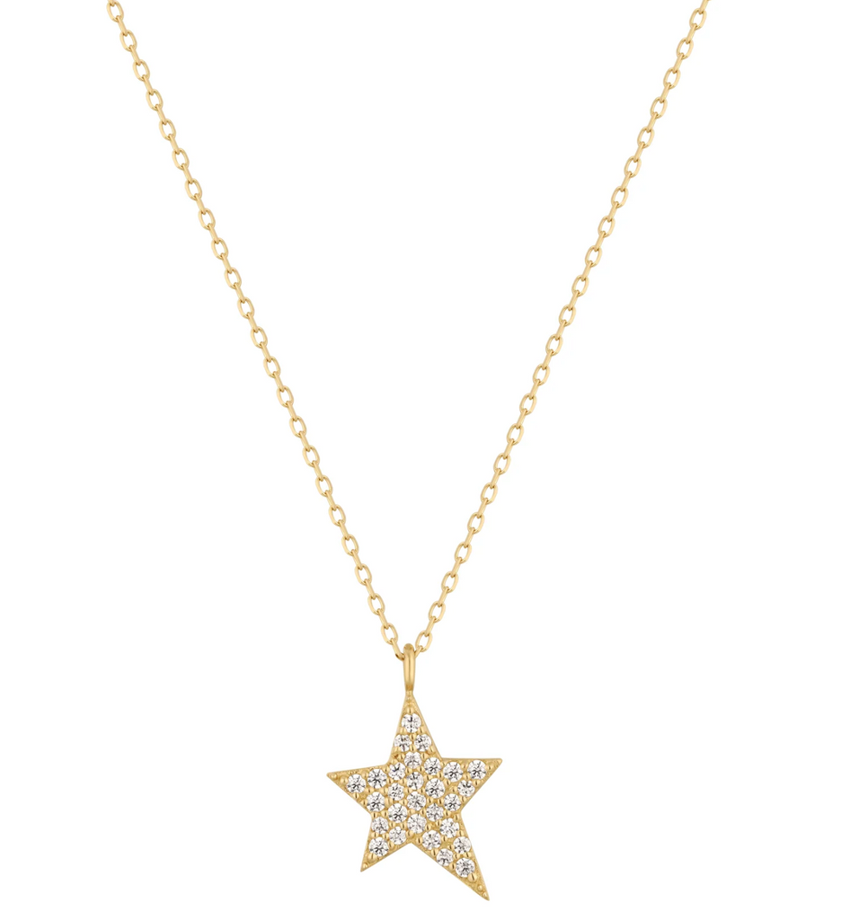 RION X BUDDHA JEWELRY STARLIGHT GOLD NECKLACE - GENUINE DIAMOND